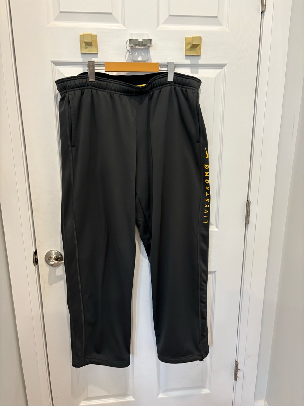 Nike Men's Black Joggers with Yellow Livestrong Logo # 1362